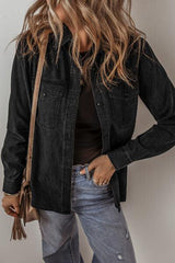 Button Up Long Sleeve Denim Jacket - Chic Yana's Fashion