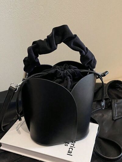 Pu Leather Drawstring Bucket Bag - Chic Yana's Fashion