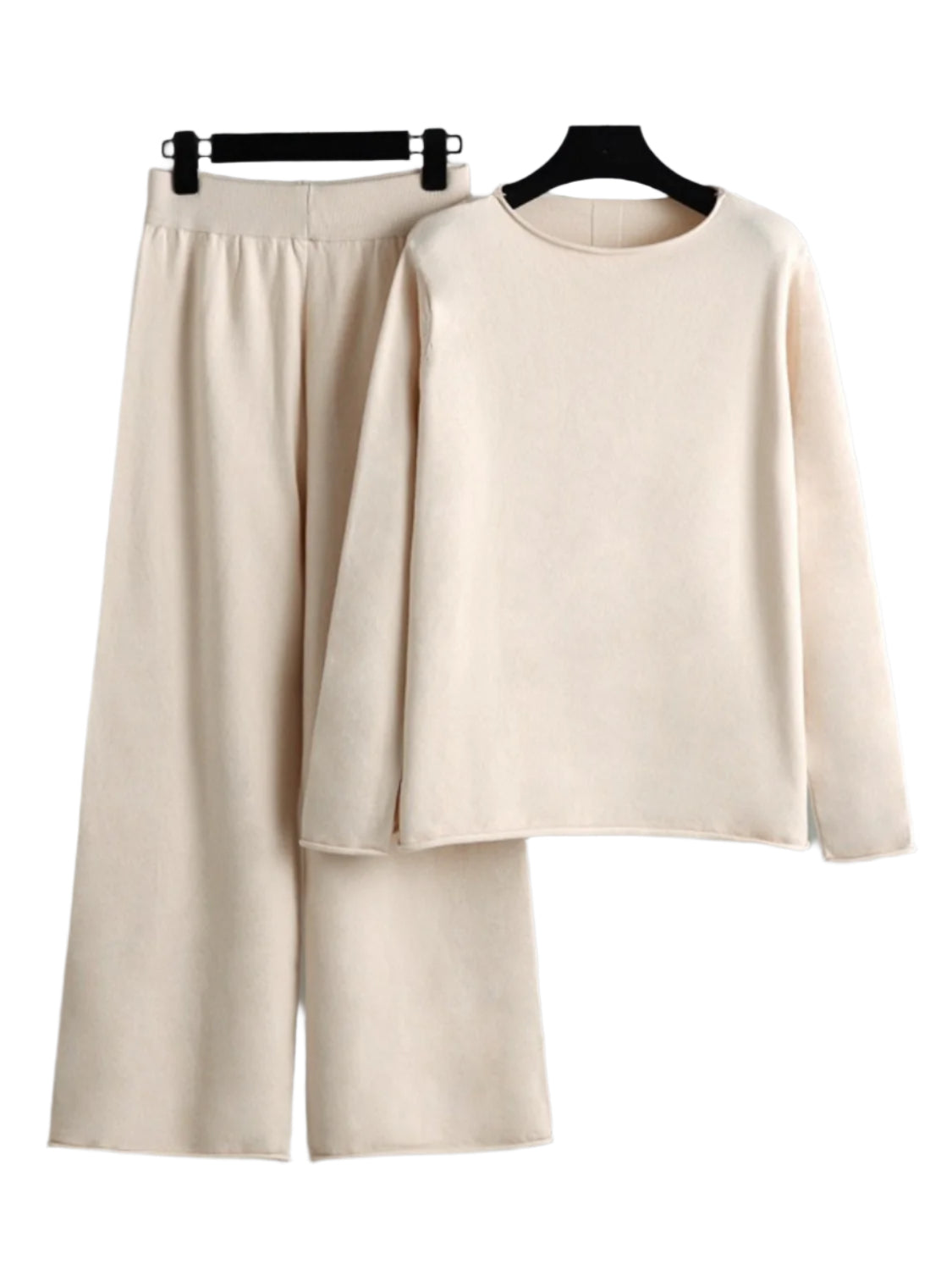 Basic Bae Rolled Round Neck Top and Pants Sweater Set - Shop Now at Chic Yana's Fashion