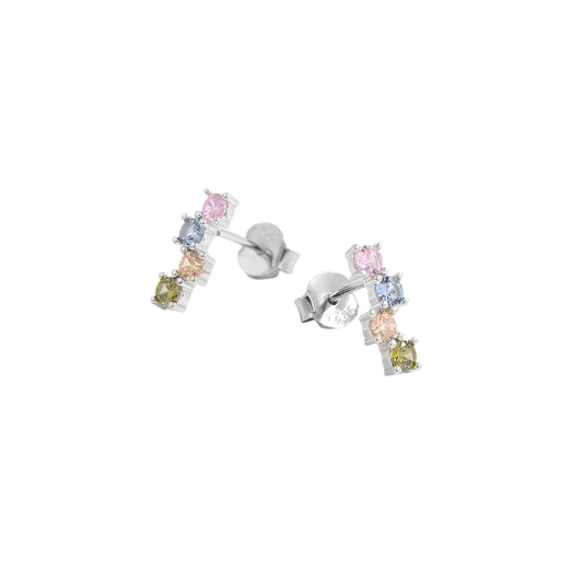 925 Sterling Silver Inlaid Zircon Earrings - Fashion Jewelry by Chic Yana's Fashion