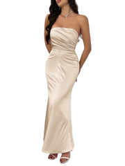 Devine Ruched Tube Maxi Dress - High-Quality Fashion | Chic Yana