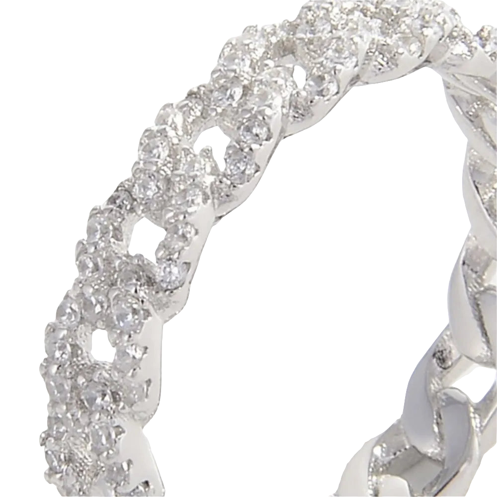 925 Sterling Silver Inlaid Zircon Ring
