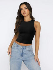 Round Neck Cropped Tank - Chic Yana's Fashion