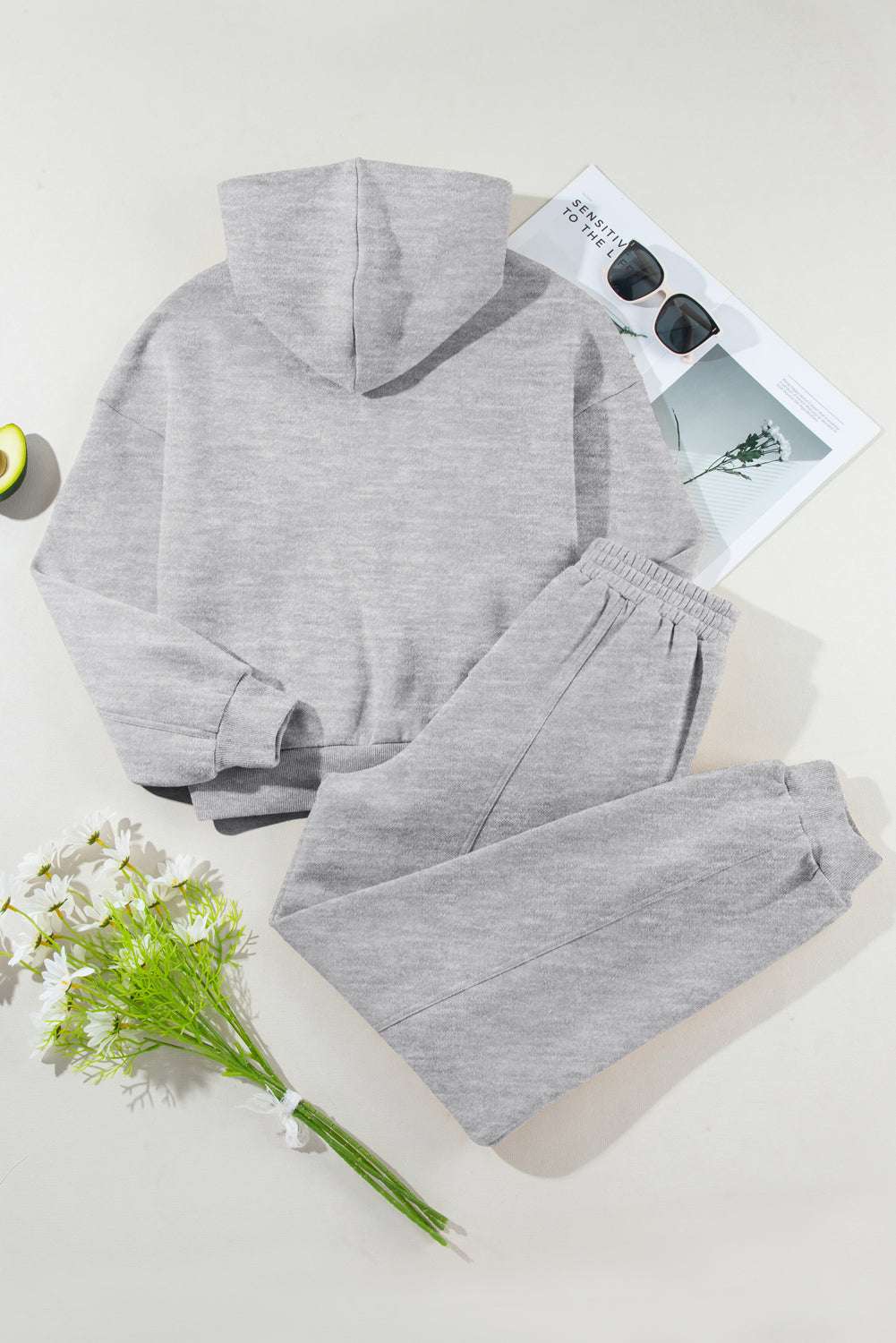 Dropped Shoulder Long Sleeve Hoodie and Pants Active Set – Chic Yana’s Fashion