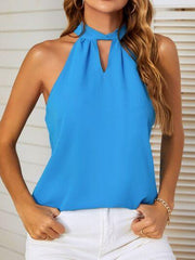 Mandy Cutout Grecian Neck Tank - Chic Yana's Fashion