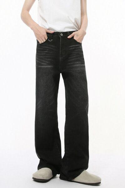 Wide Straight Jeans With Pockets - Chic Yana's Fashion