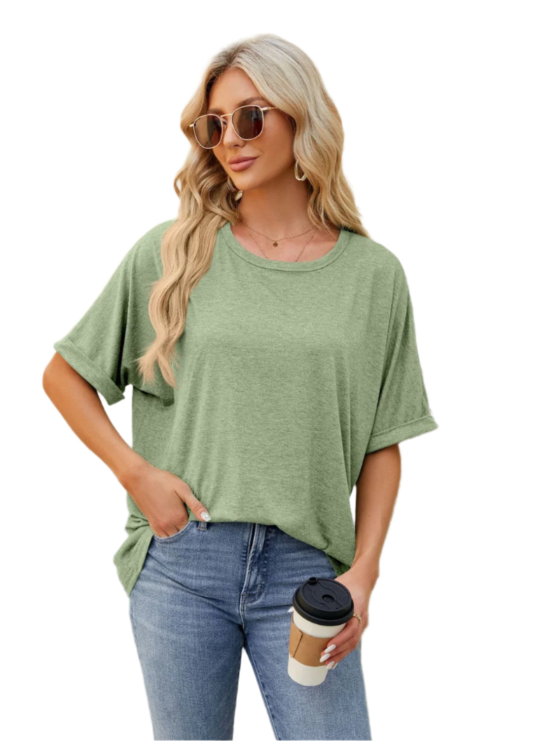 Florira Round Neck Half Sleeve T-Shirt - High-Quality Fashion | Chic Yana