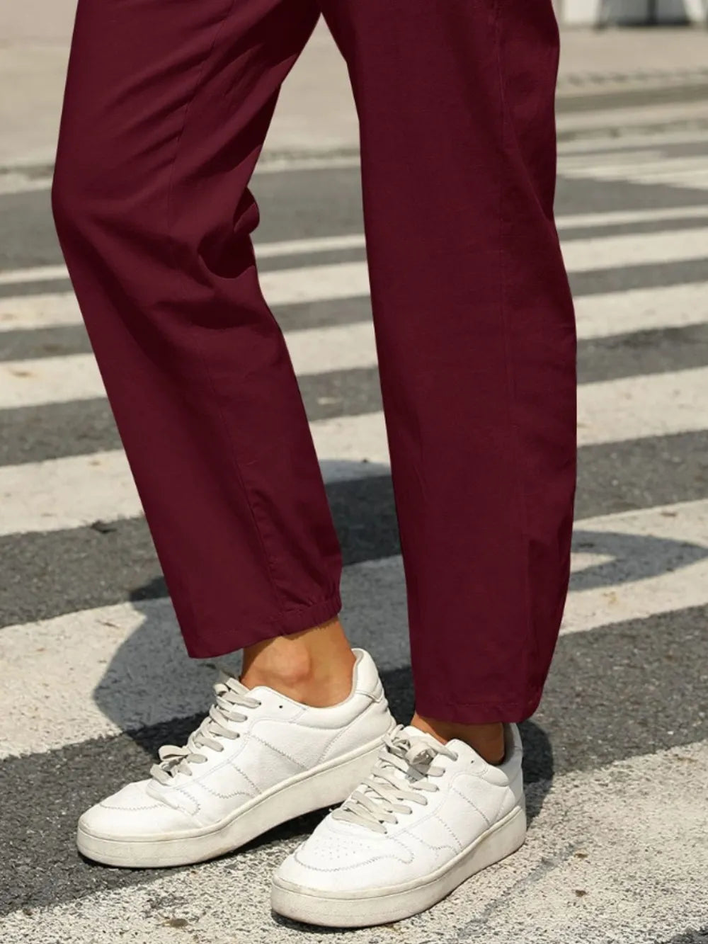 Elastic Waist Tapered Pants – stylish women's fashion from Chic Yana's Fashion