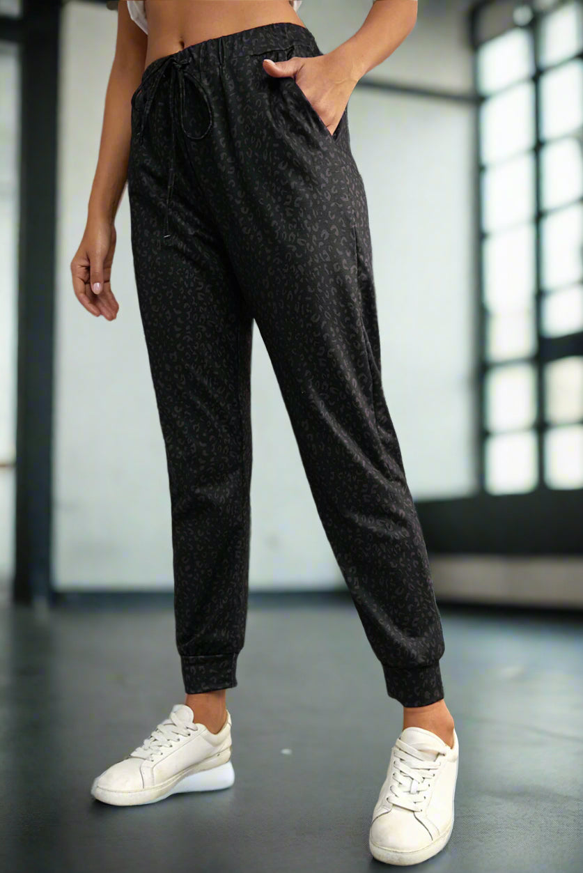 Leopard Print Joggers with Pockets – stylish women's fashion from Chic Yana's Fashion
