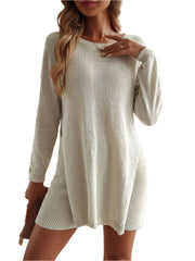 Devine Slit Round Neck Top and Shorts Sweater Set - Shop Now at Chic Yana's Fashion