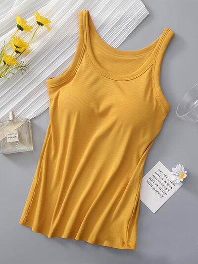 Round Neck Tank With Bra 1 - Chic Yana's Fashion