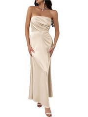 Devine Ruched Tube Maxi Dress - High-Quality Fashion | Chic Yana