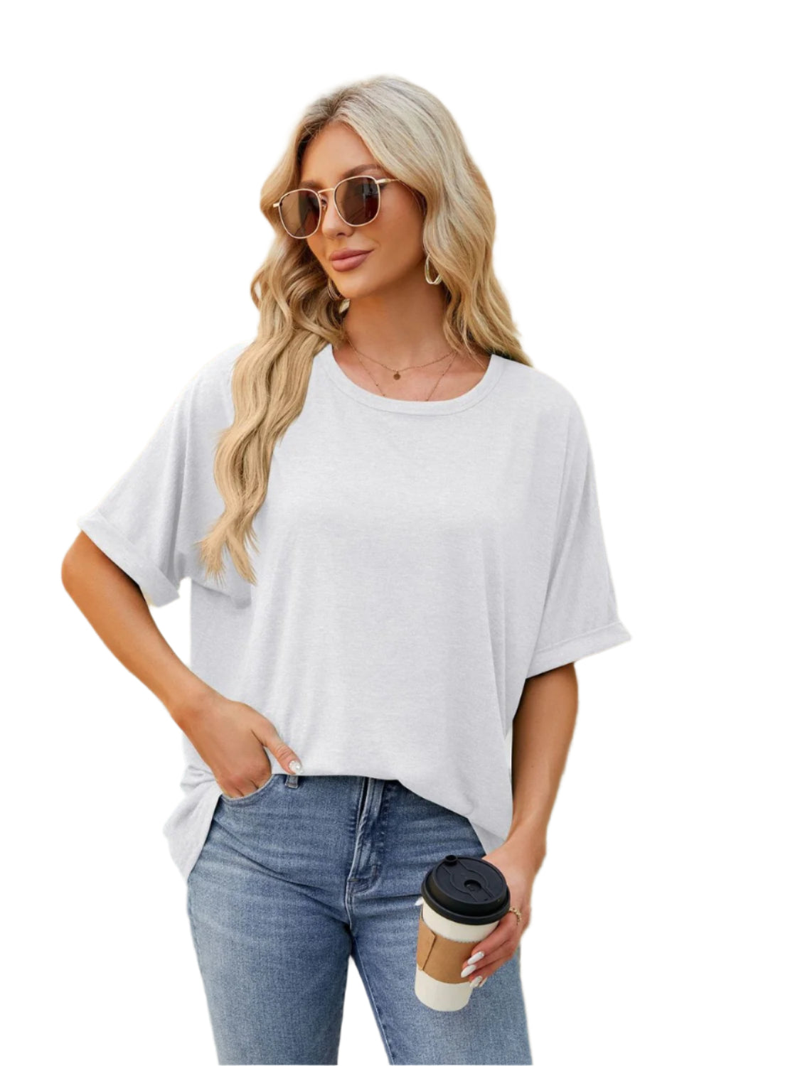 Florira Round Neck Half Sleeve T-Shirt - High-Quality Fashion | Chic Yana