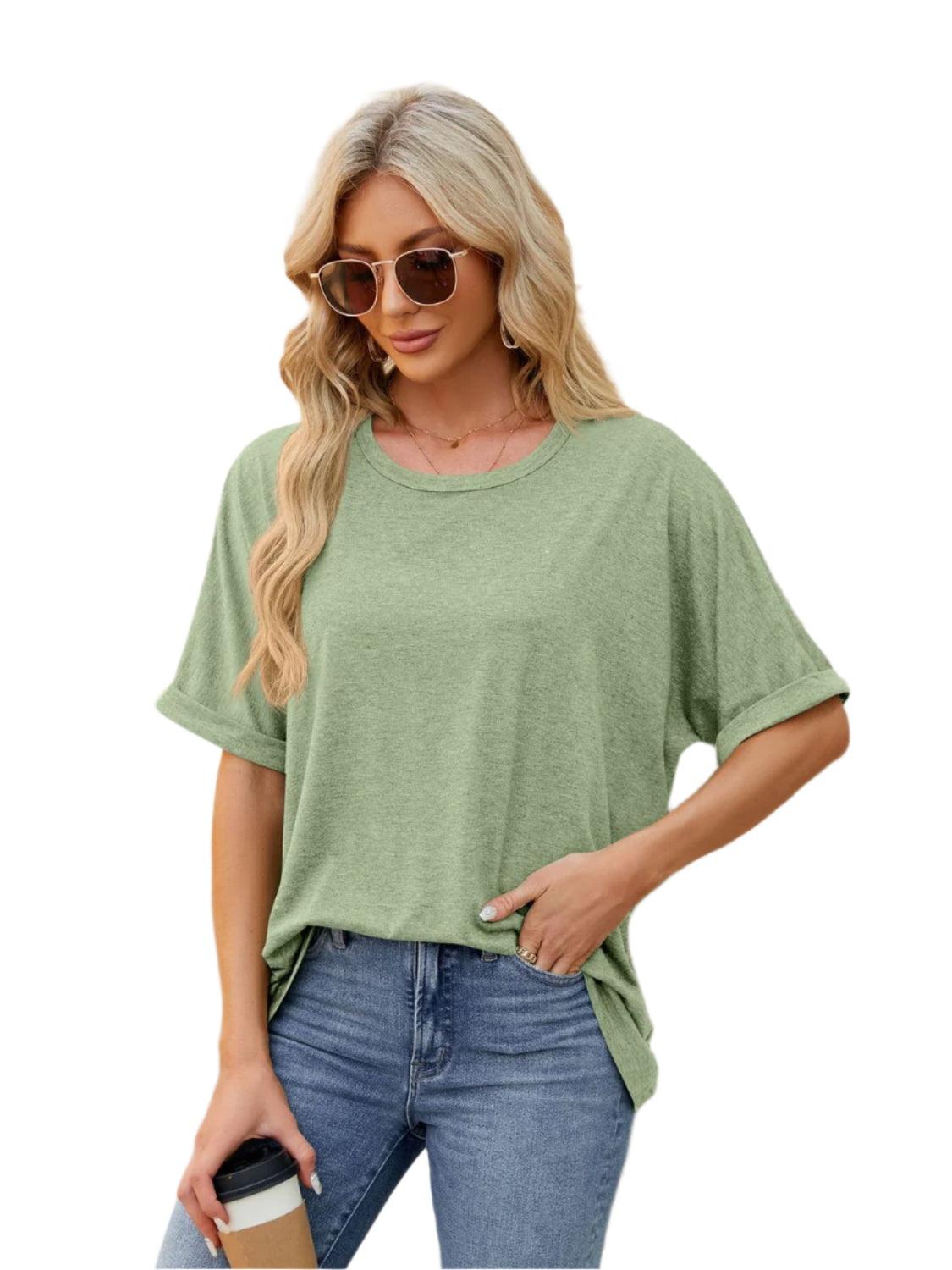 Florira Round Neck Half Sleeve T-Shirt - High-Quality Fashion | Chic Yana