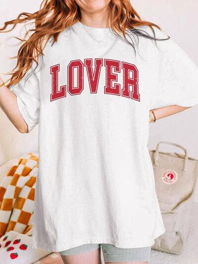 Lover Round Neck Half Sleeve T Shirt - Chic Yana's Fashion