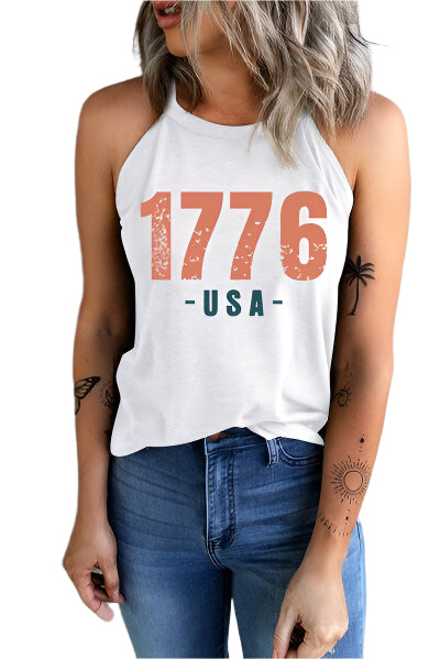 1776 Usa Round Neck Tank - Chic Yana's Fashion