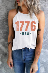 1776 Usa Round Neck Tank - Chic Yana's Fashion