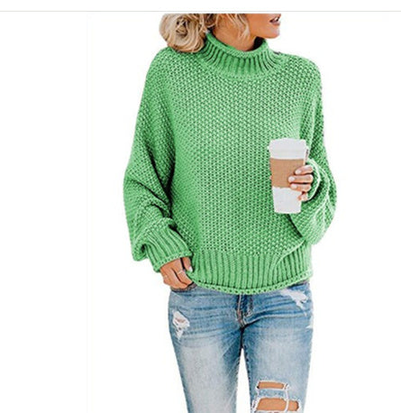 Thick Thread Turtleneck Pullover — Spring, Fall — Chic Yana Fashion