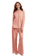 Basic Bae Rolled Round Neck Top and Pants Sweater Set - Shop Now at Chic Yana's Fashion