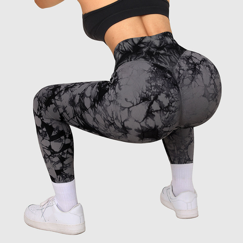 Tie-Dye Seamless Leggings for Yoga & Fitness — chic, seamless — Chic Yana Fashion