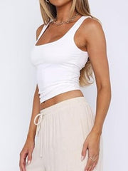 Devine Square Neck Wide Strap Tank - Chic Yana's Fashion