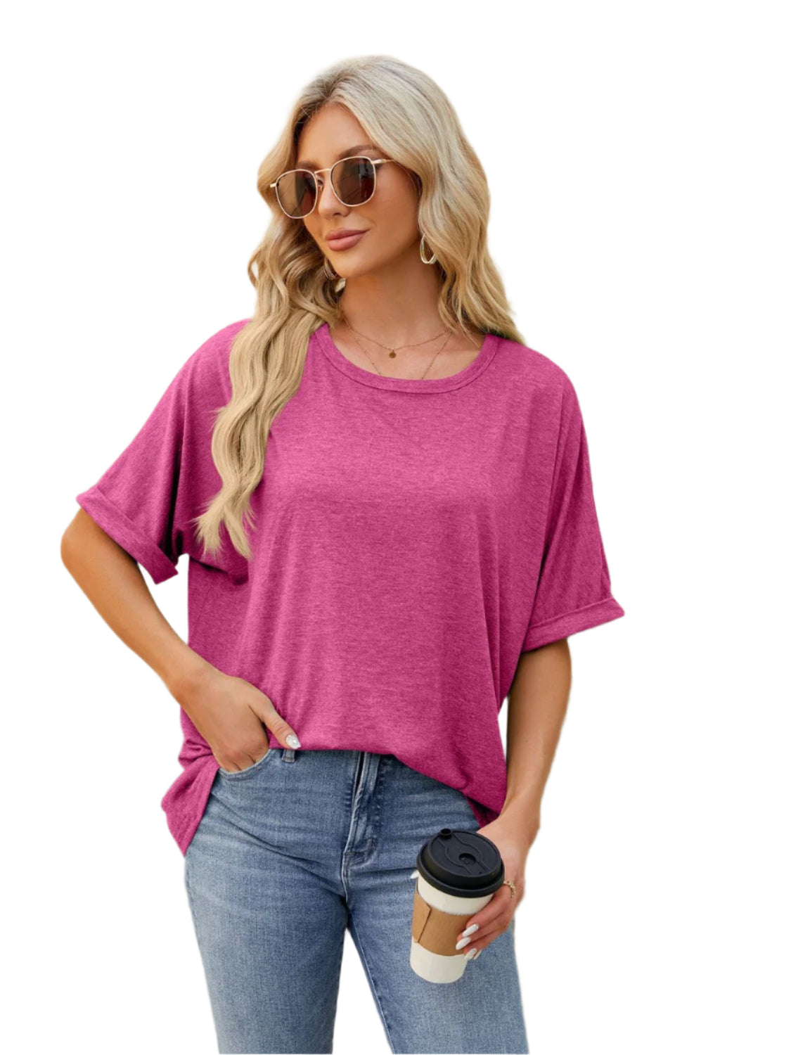 Florira Round Neck Half Sleeve T-Shirt - High-Quality Fashion | Chic Yana