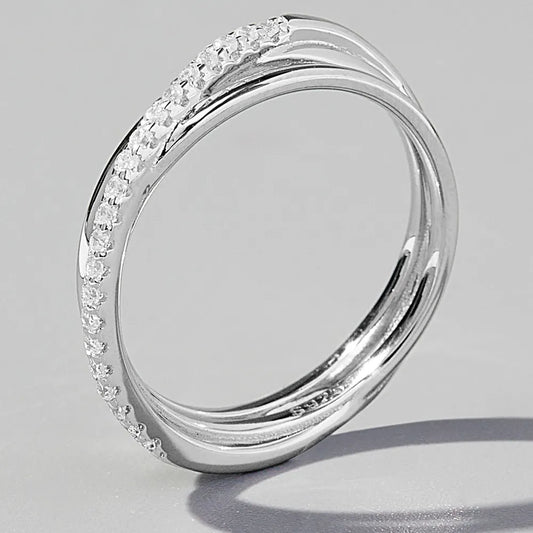 Inlaid Zircon 925 Sterling Silver Ring - Fashion Jewelry by Chic Yana's Fashion