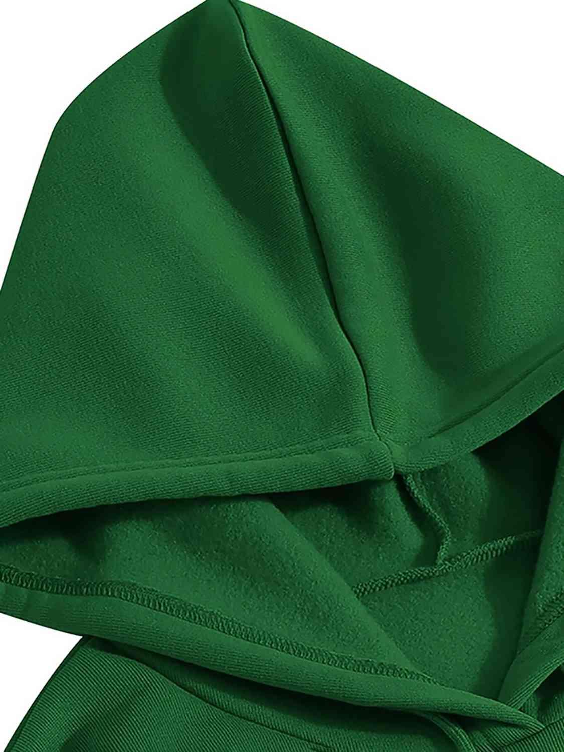 Merry Christmas Graphic Drawstring Hoodie - Chic Yana's Fashion