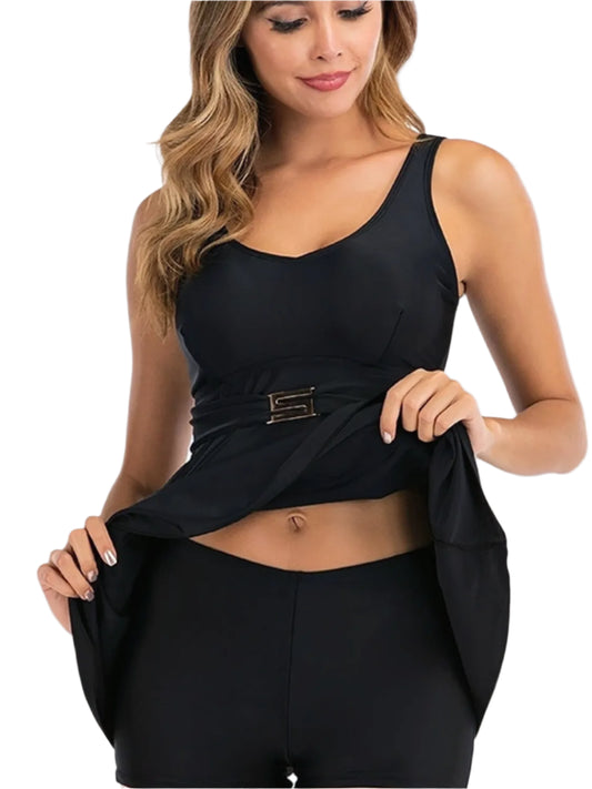 Scoop Neck Wide Strap Two-Piece Swim Set - Stylish and Trendy Women's Fashion from Chic Yana's Fashion