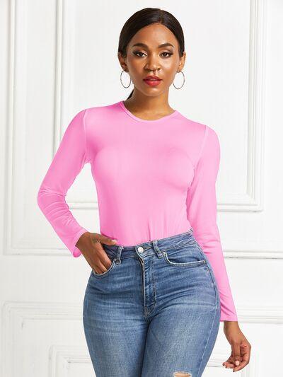 Round Neck Long Sleeve Bodysuit 2 - Chic Yana's Fashion