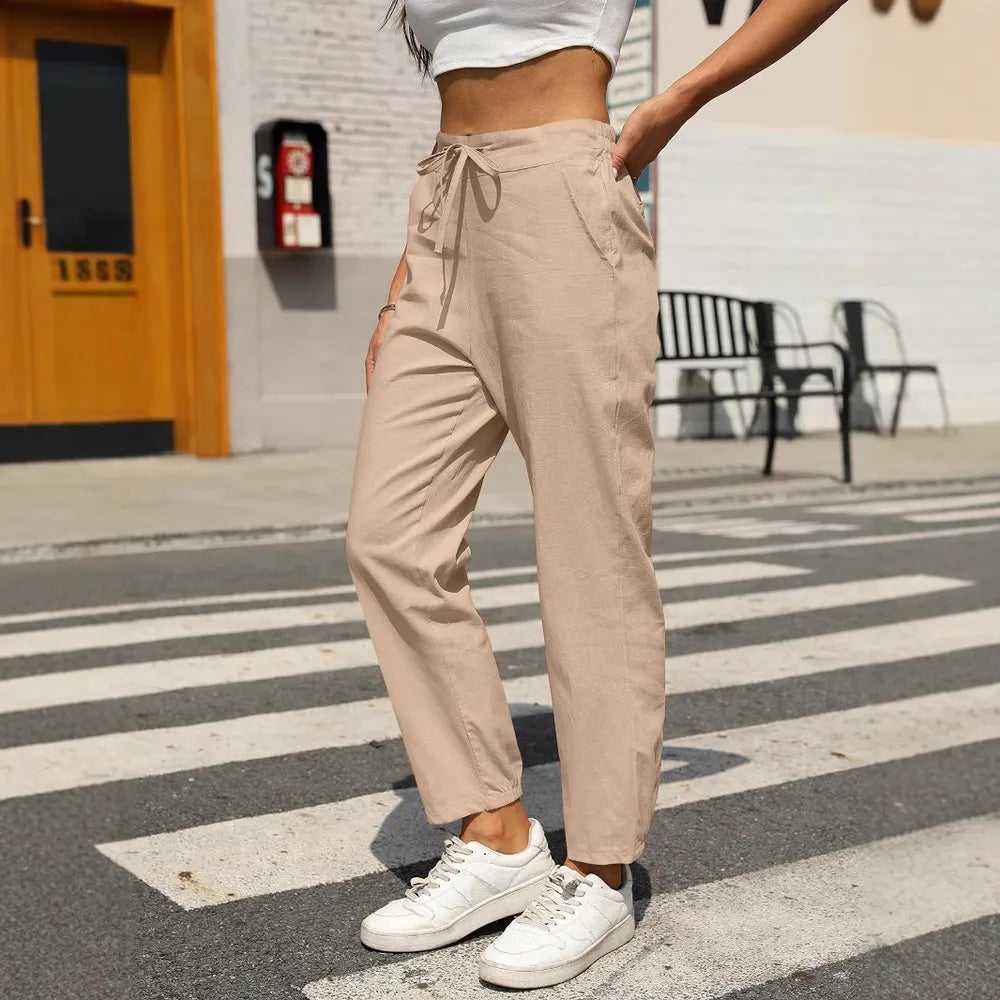 Elastic Waist Tapered Pants – stylish women's fashion from Chic Yana's Fashion