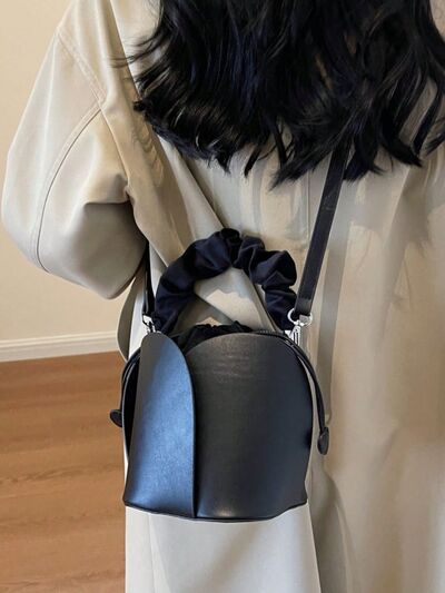 Pu Leather Drawstring Bucket Bag - Chic Yana's Fashion