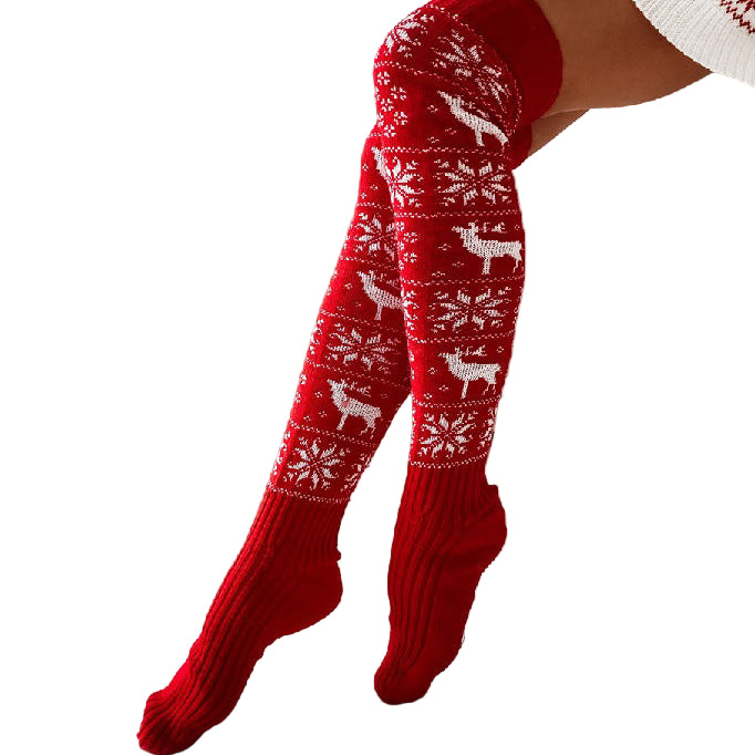 Winter Knitted Over-the-Knee Christmas Socks — Summer, Winter — Chic Yana Fashion