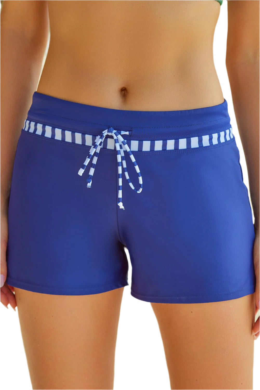 Full Size Run Contrast Drawstring Swim Bottoms - Stylish and Trendy Women's Fashion from Chic Yana's Fashion