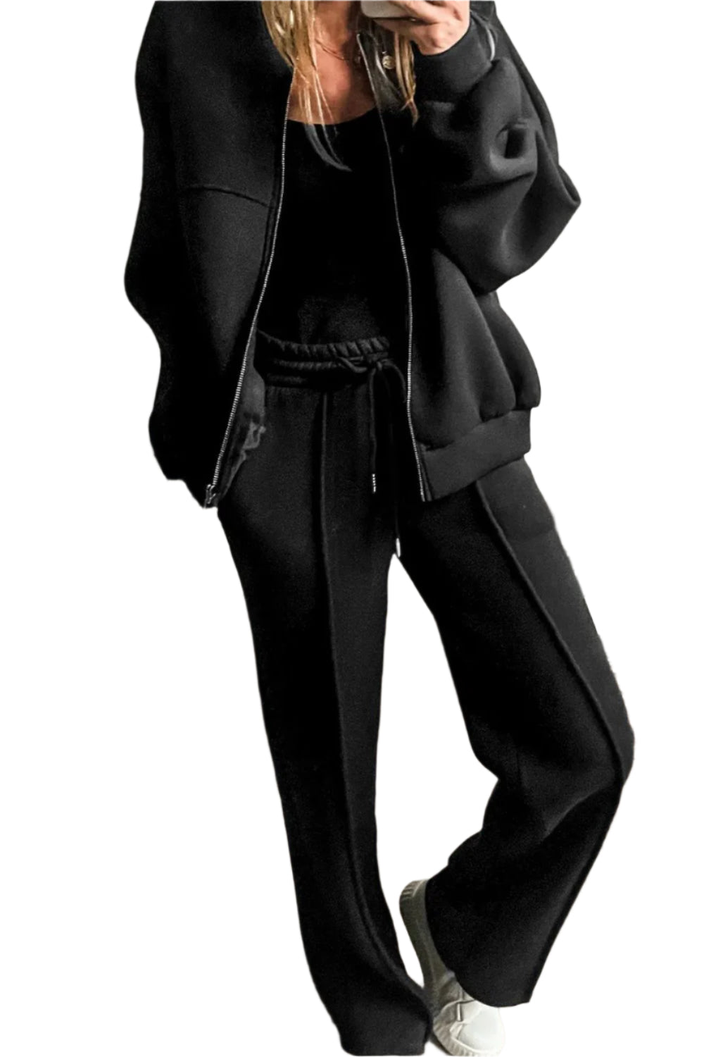 Zip Up Long Sleeve Top and Pants Set – Chic Yana’s Fashion
