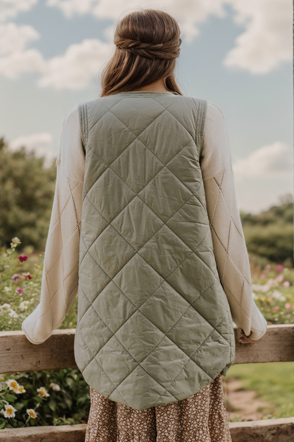 Button Up Pocketed Vest Coat - Chic Yana’s Fashion