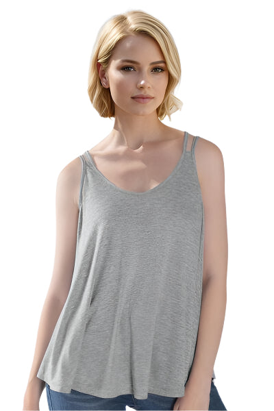 Basic Bae Bamboo Scoop Neck Double Spaghetti Straps Cami - Chic Yana's Fashion