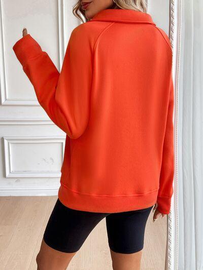 Ivy Lane Half Zip Raglan Sleeve Sweatshirt - Chic Yana's Fashion