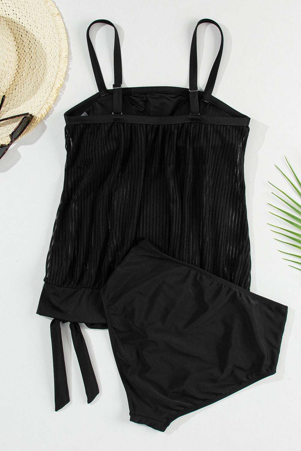 Square Neck Spaghetti Strap Tankini Set - Stylish and Trendy Women's Fashion from Chic Yana's Fashion