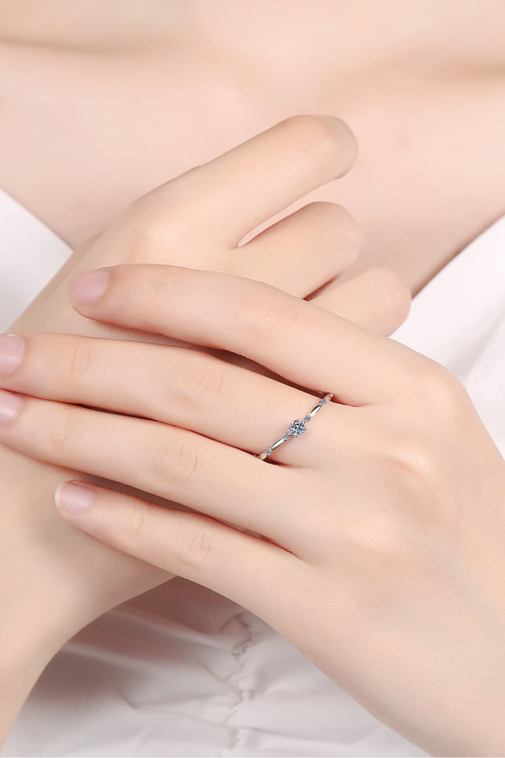 Moissanite 925 Sterling Silver Rhodium-Plated Ring - Fashion Jewelry by Chic Yana's Fashion