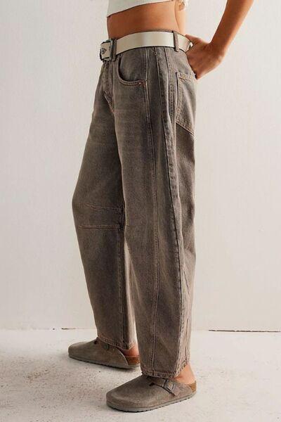 Wide Leg Jeans With Pockets 2 - Chic Yana's Fashion