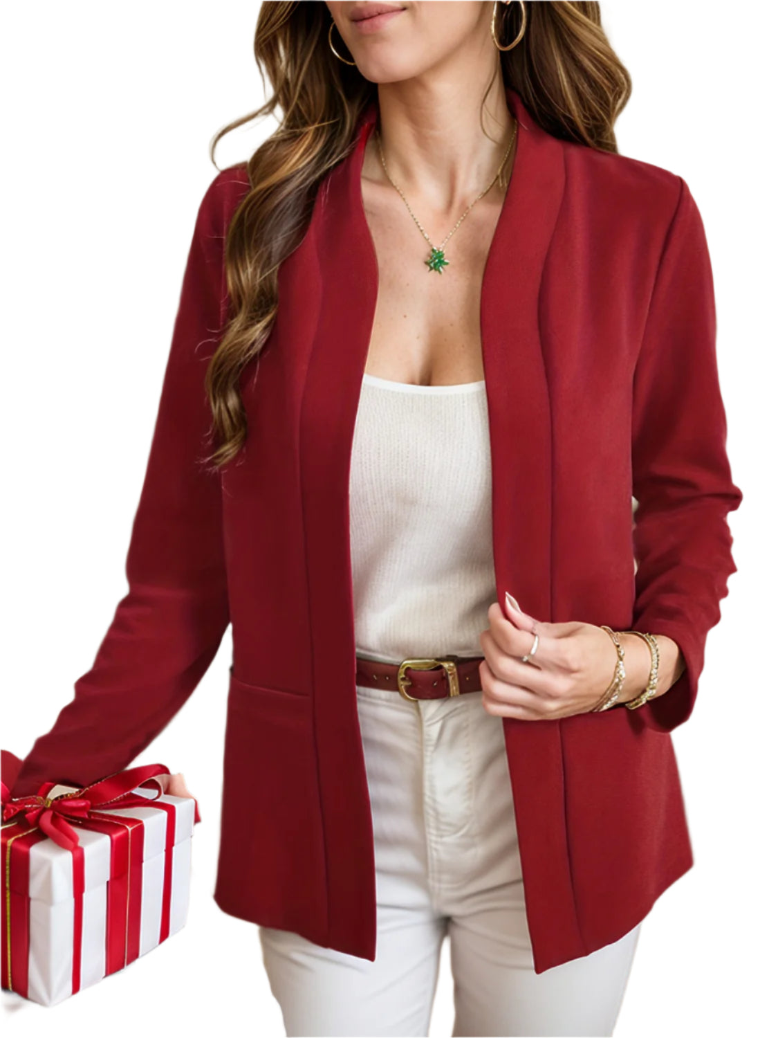 Solid Color Open Front Long Sleeve Cardigan - Chic Yana’s Fashion