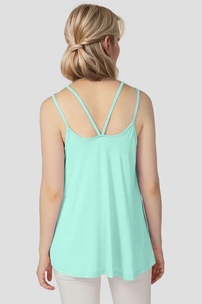 Basic Bae Bamboo Scoop Neck Double Spaghetti Straps Cami - Chic Yana's Fashion