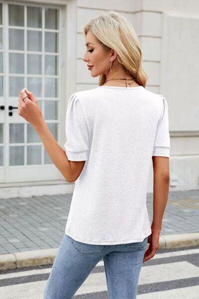 Round Neck Short Sleeve T Shirt 6 - Chic Yana's Fashion