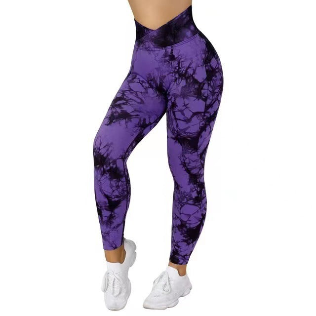 Tie-Dye Seamless Leggings for Yoga & Fitness — chic, seamless — Chic Yana Fashion