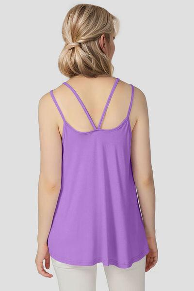 Basic Bae Bamboo Scoop Neck Double Spaghetti Straps Cami - Chic Yana's Fashion