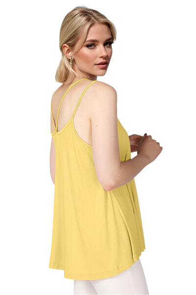 Basic Bae Bamboo Scoop Neck Double Spaghetti Straps Cami - Chic Yana's Fashion
