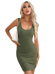 Scoop Neck Sleeveless Bodycon Dress - Chic Yana's Fashion