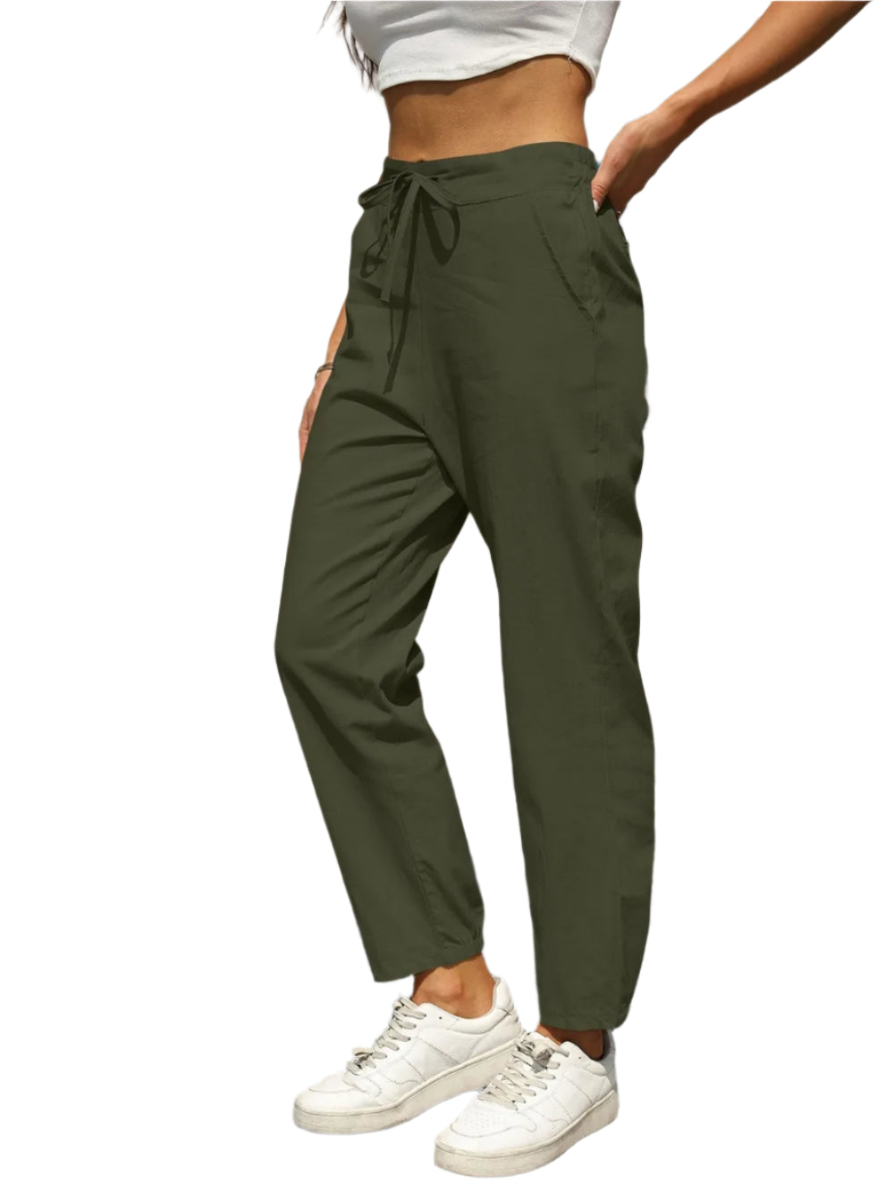Elastic Waist Tapered Pants – stylish women's fashion from Chic Yana's Fashion