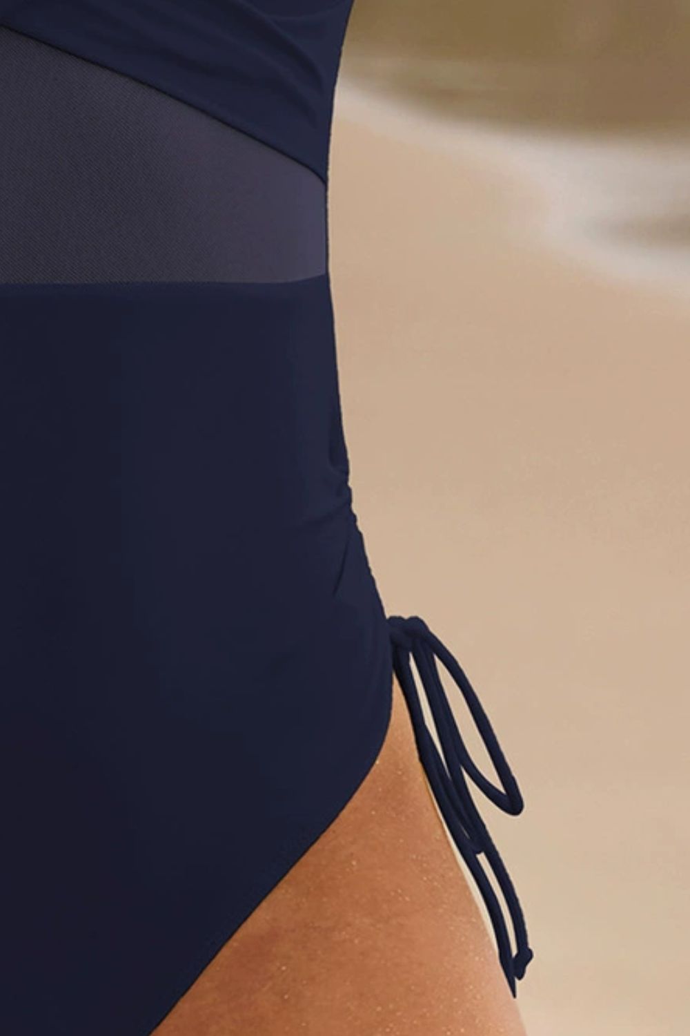 Drawstring Ruched V Neck One Piece Swimwear 1 - Stylish and Trendy Women's Fashion from Chic Yana's Fashion